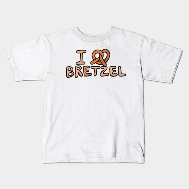 I love bretzel Kids T-Shirt by ghjura